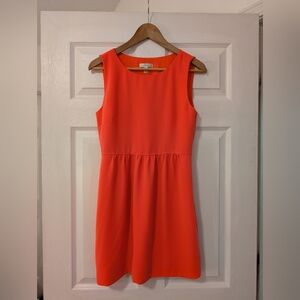 J. Crew Vibrant Neon Pink/Orange Mini Dress